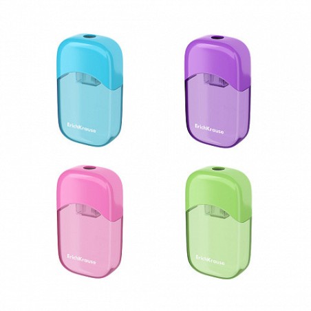 12282-SACAPUNTAS DE PLASTICO S-SHARP CON DEPOSITO, COLOR: SURTIDO ERICH KRAUSE 56035