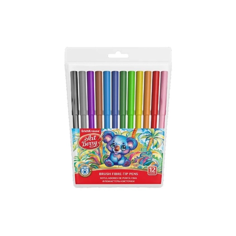 12286-ESTUCHE 12 ROTULADORES SUPER LAVABLES COLORES SURTIDOS ARTBERRY 56084