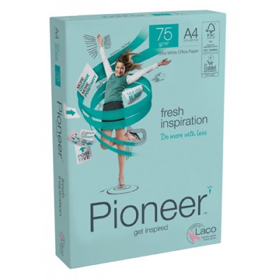 PAQUETE 500H PAPEL FRESH PREMIUM 75GR A4 PIONEER CIE 169 PIF0750040