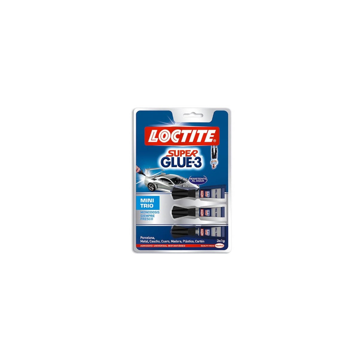 ADHESIVO INSTANTANEO SUPER GLUE 3X1GR MONODOSIS LOCTITE 2640065