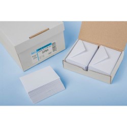 1239-ESTUCHE 100 SOBRES PARA TARJETA DE VISITA (70X105) CLASICO-NO NORMALIZADO-ENGOMADO OFFSET BLANCO 90 GRS. SAM 271304