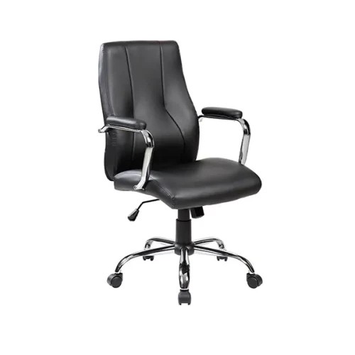 12392-SILLA DE DIRECCION SIMIL PIEL NEGRO ROCADA 988V22