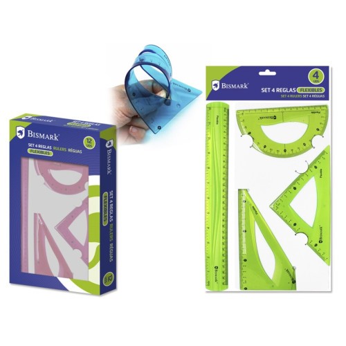 12427-SET 4 REGLAS PVC FLEXIBLES 30/18/13/15 BISMARK 325010