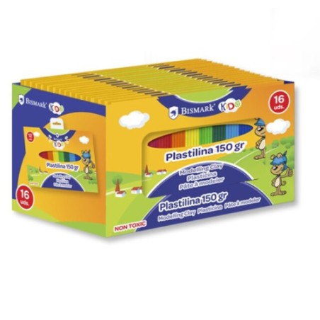 12450-PLASTILINA 12 COLORES BARRITAS 12,5 GRS UD BISMARK 327751