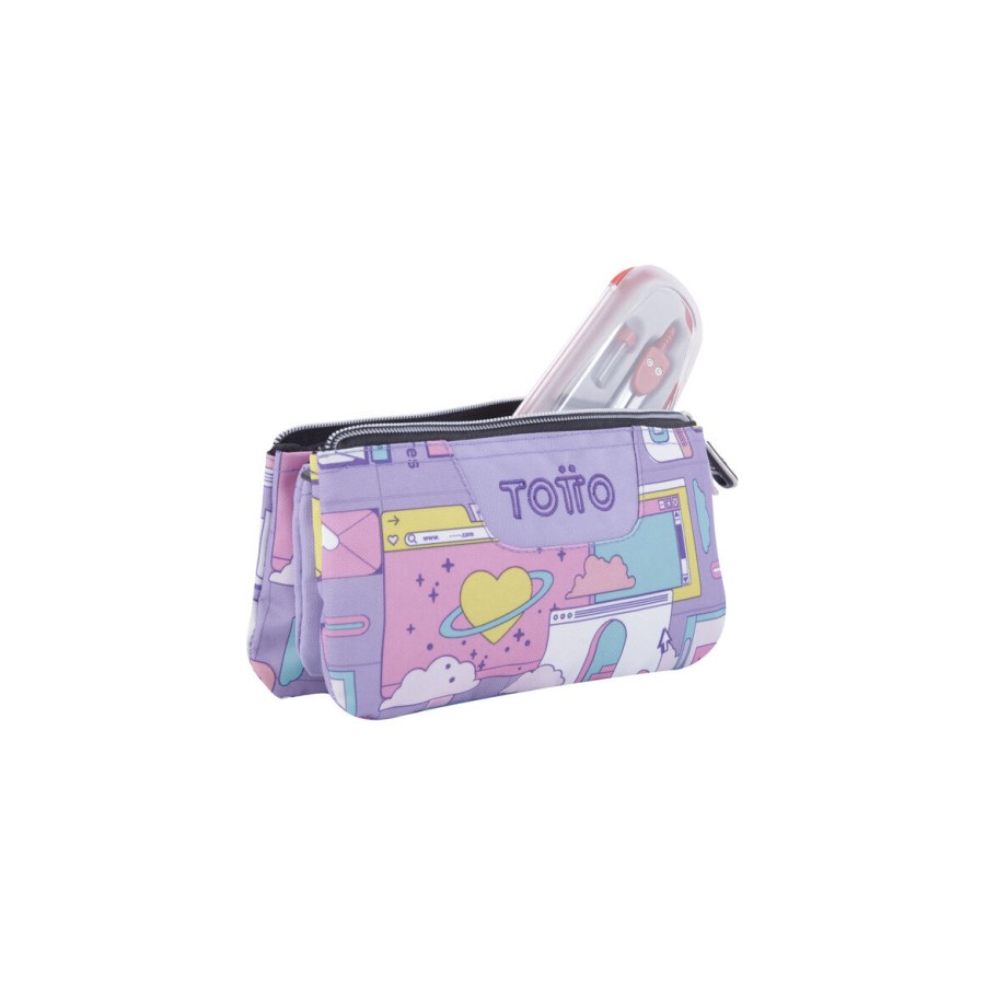 12451-ESTUCHE ESCOLAR TRES COMPARTIMENTOS MORADO CIBER - TABLERO TOTTO AC52ECO012-2210Z-2QI 12451-ESTUCHE ESCOLAR TRES COMPARTIMENTOS MORADO CIBER - TABLERO TOTTO AC52ECO012-2210Z-2QI