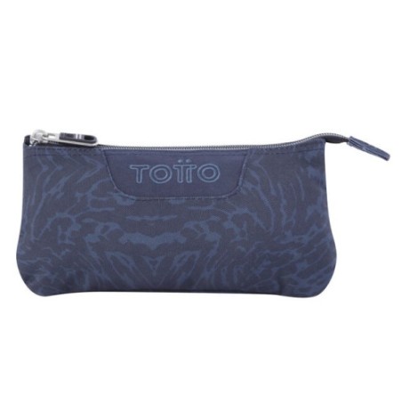 12455-ESTUCHE ESCOLAR TRES COMPARTIMENTOS AZUL Y NEGRO GEOMETRIC - TABLERO TOTTO AC52ECO012-2210Z-3JG
