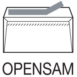 1249-CAJA 500 SOBRES AMERICANO (115X225) OFFSET BLANCO 90 GRS. VENTANA DERECHA 45X100 B.20 D.20 OPENSAM AUTOADHESIVO TIR