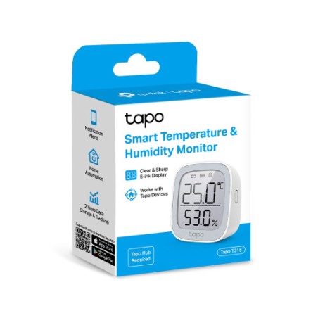 12544-TP-Link Tapo T315 Interior Sensor de temperatura y humedad Independiente Inalambrico