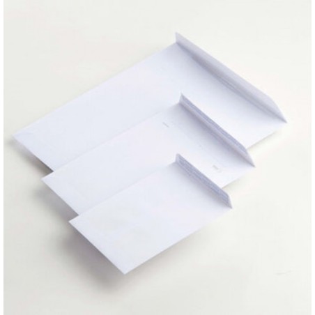 1264-CAJA 250 BOLSAS DIN B4 FOLIO (250X353) OFFSET BLANCO 100 GRS. AUTOSAM AUTOADHESIVO CON TIRA DE SILICONA SAM 148601