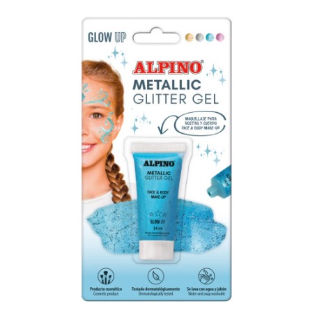 12696-BLISTER MAQUILLAJE CON COLOR Y PURPURINA GLITTER AZUL ALPINO DL000603