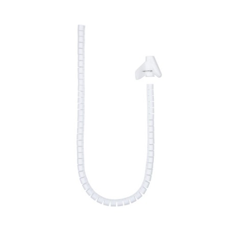 12739-Nanocable Organizador de Cables Flexible 25 mm, Blanco, 2 m