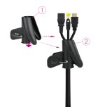 12742-Nanocable Organizador de Cables Flexible 25 mm, Negro, 2 m