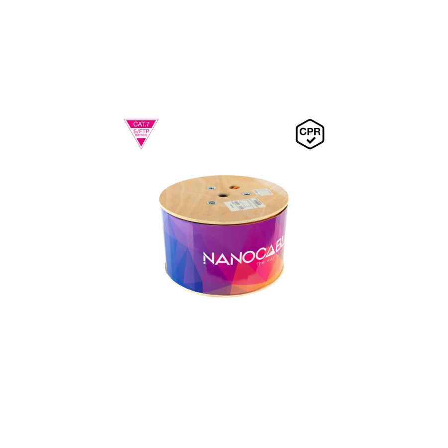 12768-Nanocable Cable de Red CAT.7 LSZH SFTP PIMF AWG23, Naranja, 305m 12768-Nanocable Cable de Red CAT.7 LSZH SFTP PIMF AWG23, Naranja, 305m