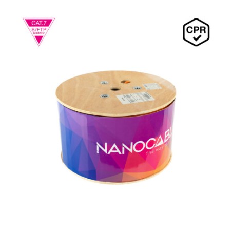 12768-Nanocable Cable de Red CAT.7 LSZH SFTP PIMF AWG23, Naranja, 305m