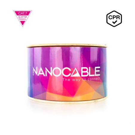 12769-Nanocable Cable de Red CAT.7 LSZH SFTP PIMF AWG23, Naranja, 305m