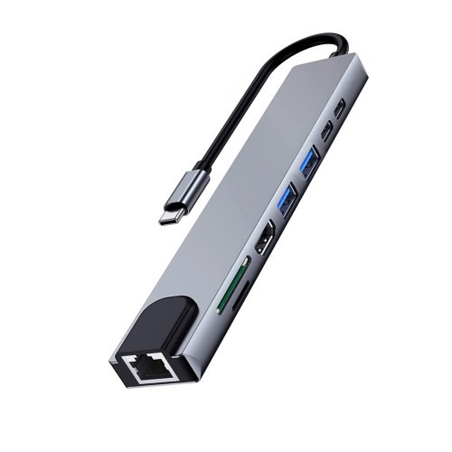 12893-Ewent EW1146 base para portatil y replicador de puertos Alambrico USB 3.2 Gen 1 (3.1 Gen 1) Type-C Gris