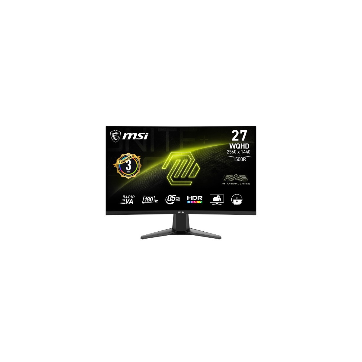 MSI MAG 27CQ6F pantalla para PC 686 cm 27 2560 x 1440 Pixeles Quad HD LCD Negro