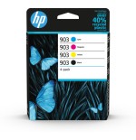 12947-HP Paquete de 4 cartuchos de tinta Original 903 negro/cian/magenta/amarillo