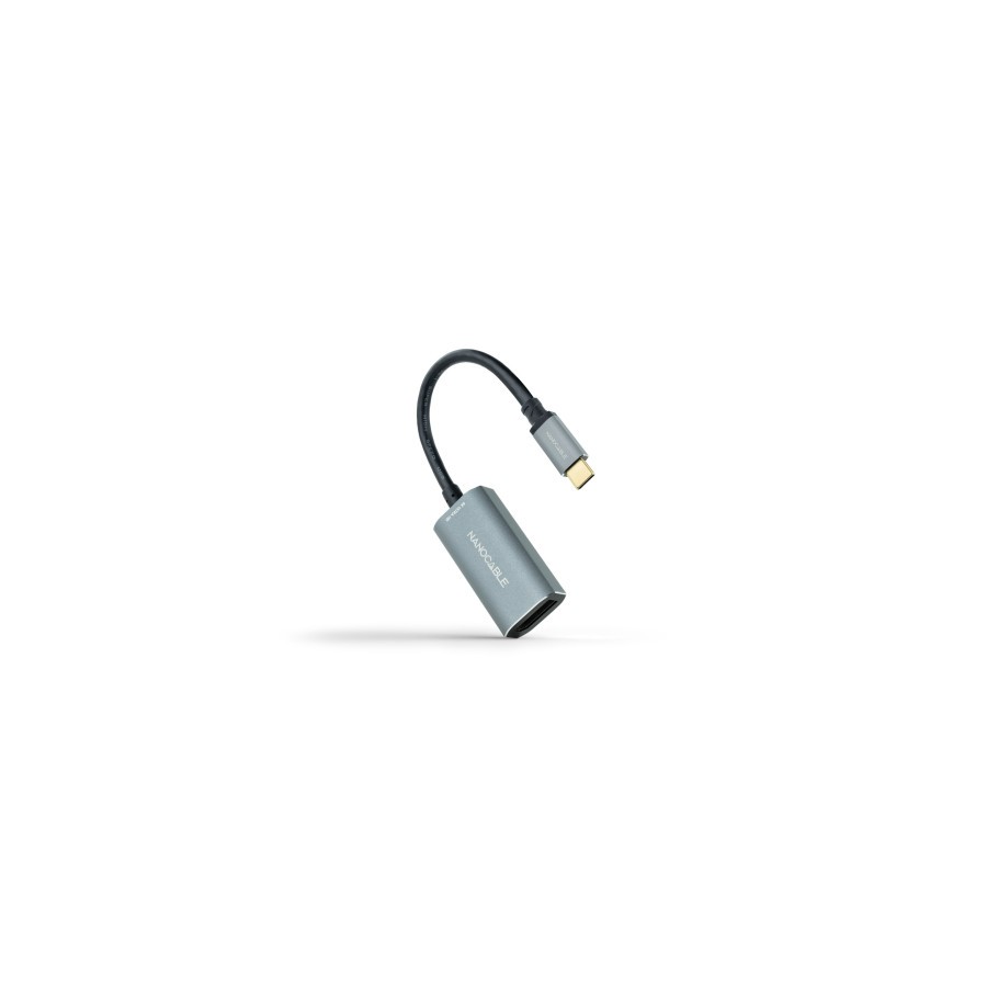 13036-Nanocable Conversor USB-C a DisplayPort 8K Aluminio, 15 cm, Gris 13036-Nanocable Conversor USB-C a DisplayPort 8K Aluminio, 15 cm, Gris