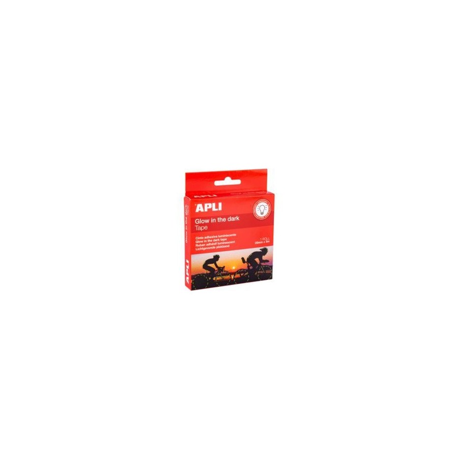 13094-CINTA ADHESIVA LUMINISCENTE 20 MM X 5 M APLI 19235