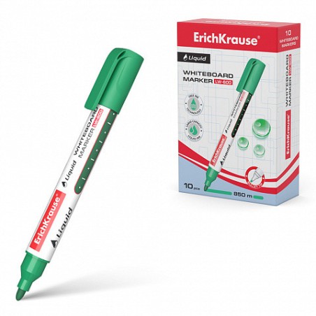 13118-MARCADOR PIZARRA BLANCA CON TINTA LIQUIDA LIQUID LW-600, TINTA COLOR VERDE ERICH KRAUSE 56096