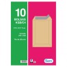 1313-PAQUETES DE 10 BOLSAS KRAFT, CON TIRA DE SILICONA TAMANO 229X324 90 GRS. SAM 665100