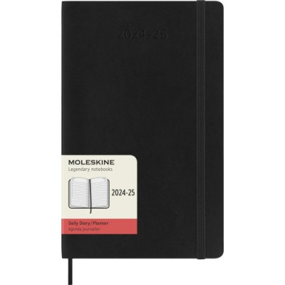 AGENDA 18 MESES 2024 2025 DIARIA L 13 X 21 CM NEGRA TAPA BLANDA MOLESKINE DSB18DC3Y25