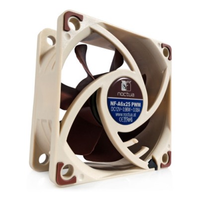 NOCTUA VENTILADOR CAJA NF A6X25 PWM 60MM FAN 60X60X25MM 12V 3000RPM 2300RPM 550RPM 193 DBA 292 M3 H 218 MM H2O 4 PINES