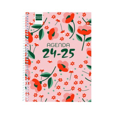 AGENDA ESCOLAR 2024 2025 4º 155X212 SEMANA VISTA HORIZONTAL COOL FLORAL FINOCAM 645040625