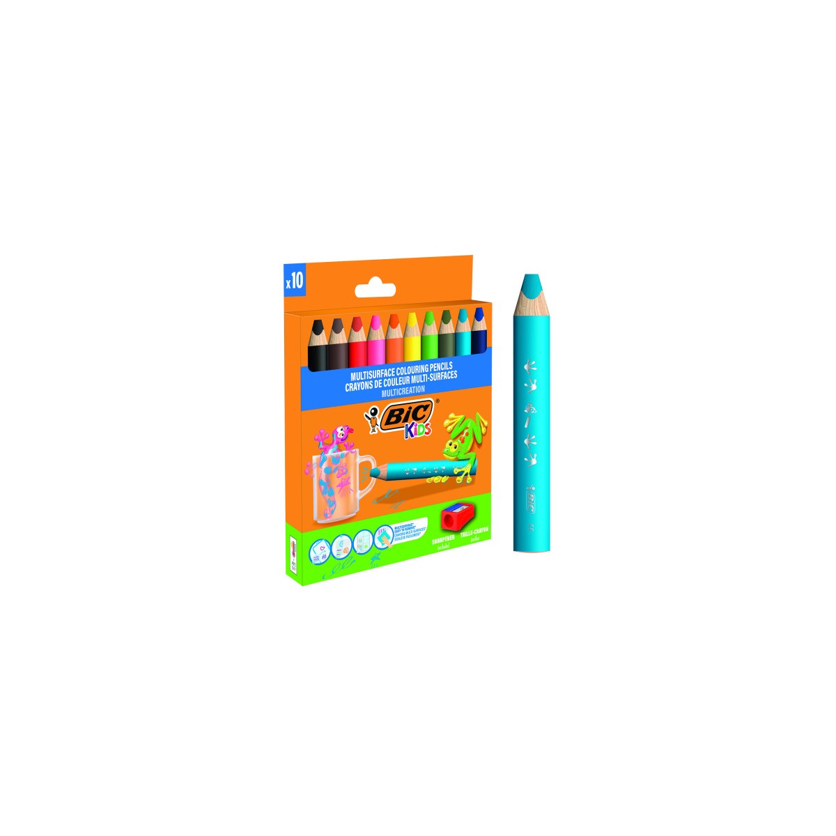 ESTUCHE LAPICES MULTISUPERFICIE BLISTER 10UDS BIC 515276