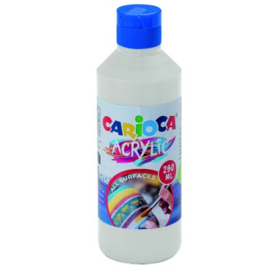 BOTELLA PINTURA ACRILICA 250 ML BLANCO CARIOCA 40431 01