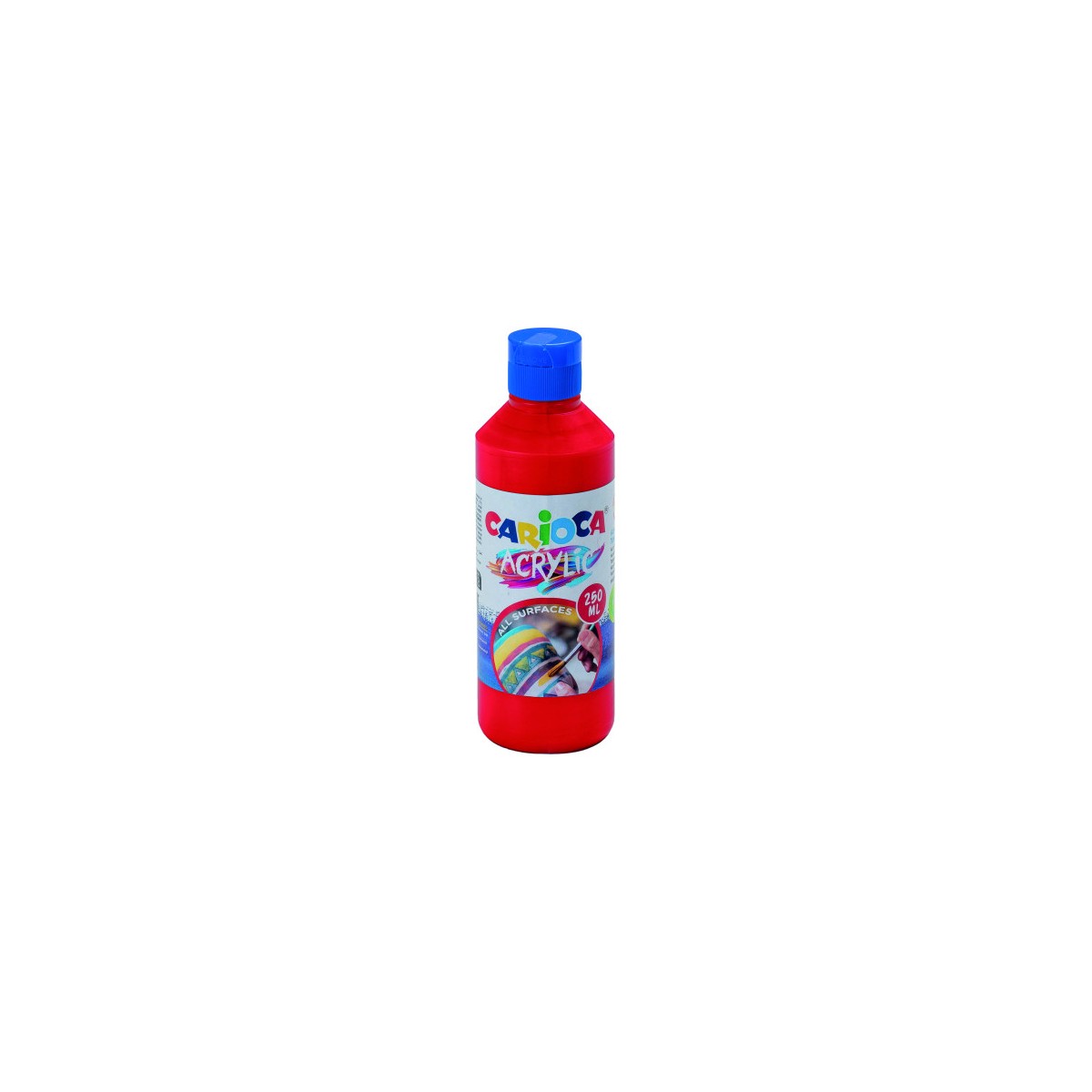 BOTELLA PINTURA ACRILICA 250 ML ROJO CARIOCA 40431 10