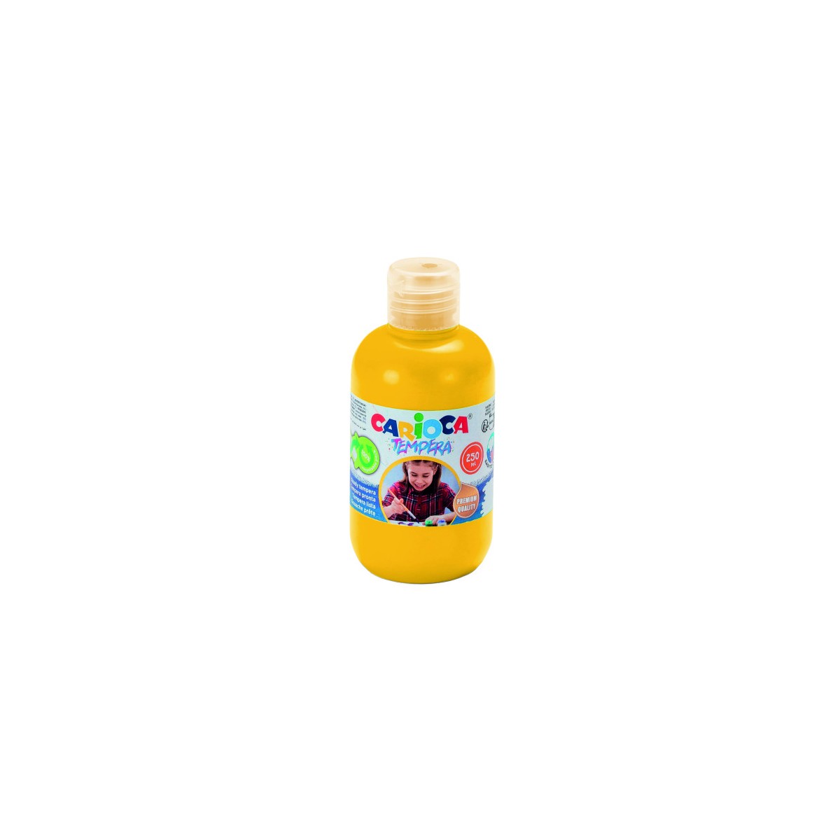 BOTELLA TEMPERA 250 ML AMARILLO CARIOCA 40424 03