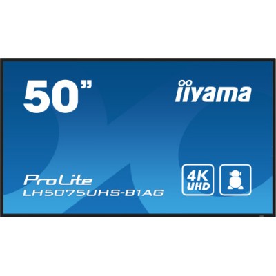 iiyama ProLite Pantalla plana para senalizacion digital 1257 cm 495 LCD Wifi 500 cd m 4K Ultra HD Negro Procesador incorporado 