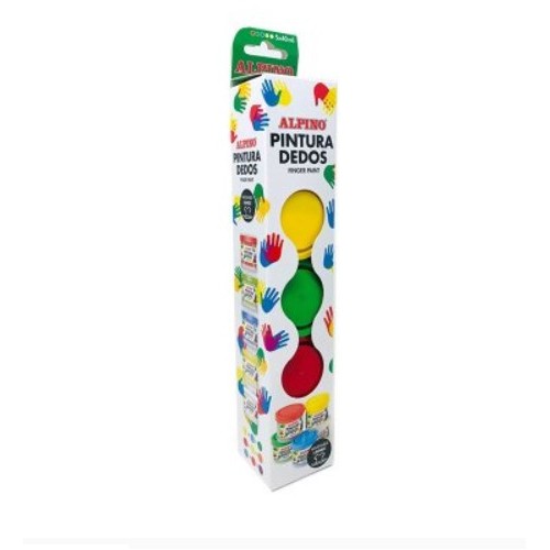 13165-ESTUCHE PINTURA DEDOS 5 X 40ML COLORES SURTIDOS ALPINO DD020105