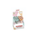 13167-EXPOSITOR 12 TIJERAS ESCOLARES COLOR PASTEL ALPINO PT0051