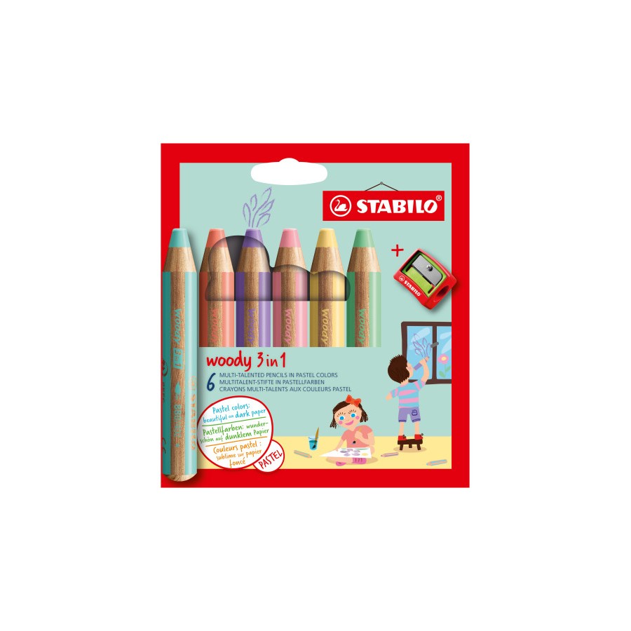 13170-STABILO woody 3 in 1 Colores surtidos 6 pieza(s) 13170-STABILO woody 3 in 1 Colores surtidos 6 pieza(s)