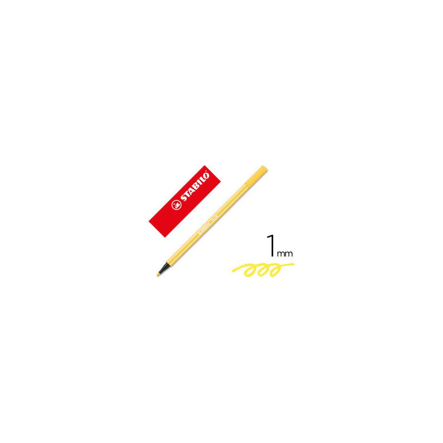 13177-ROTULADOR PREMIUM CON PUNTA DE FIBRA BISELADA PEN 68 MAX COLOR AMARILLO STABILO 768/44