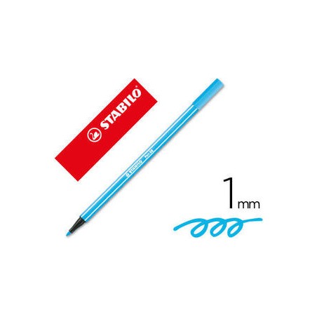 13178-ROTULADOR PREMIUM CON PUNTA DE FIBRA BISELADA PEN 68 MAX COLOR AZUL CELESTE STABILO 768/57
