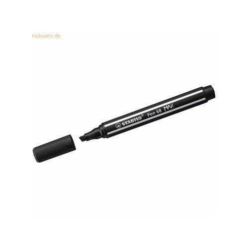 13184-ROTULADOR PREMIUM CON PUNTA DE FIBRA BISELADA PEN 68 MAX COLOR NEGRO STABILO 768/46