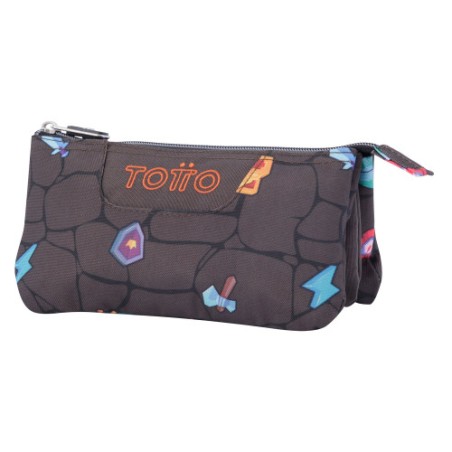 13205-ESTUCHE ESCOLAR TRES COMPARTIMENTOS ESTAMPADO VIDEOJUEGO - TABLERO TOTTO AC52ECO012-2210Z-3Y7