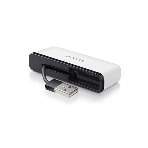 13267-Belkin F4U021BT hub de interfaz 480 Mbit/s Negro, Blanco