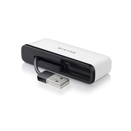 13267-Belkin F4U021BT hub de interfaz 480 Mbit/s Negro, Blanco