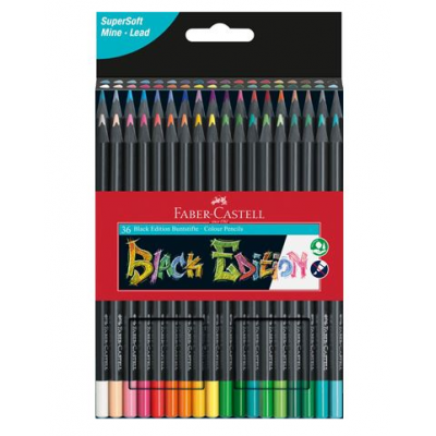 ESTUCHE 36 LaPICES DE COLORES BLACK EDITION FABER CASTELL 116436