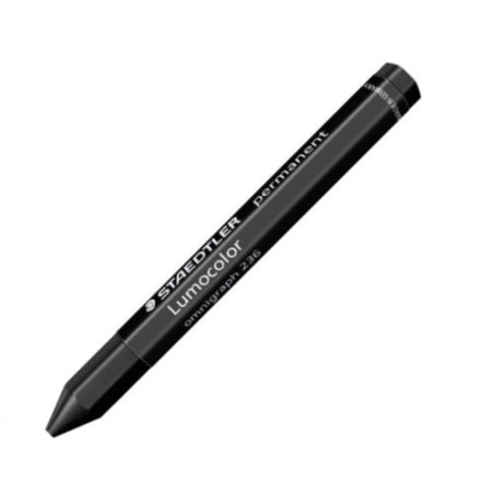 1339-LAPIZ CERA PERMANENTE LUMOCOLOR OMNIGRAPH 12MM. NEGRO STAEDTLER 236-9