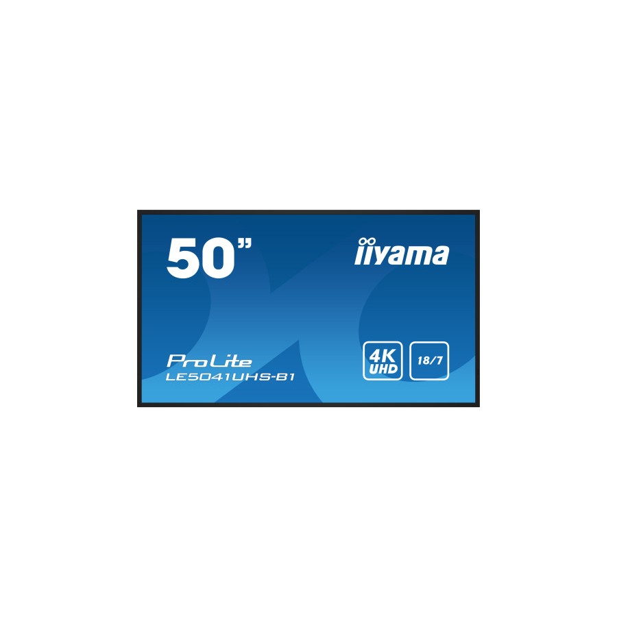 13414-iiyama LE5041UHS-B1 pantalla de senalizacion Pantalla plana para senalizacion digital 125,7 cm (49.5") LCD 350 cd 13414-iiyama LE5041UHS-B1 pantalla de senalizacion Pantalla plana para senalizacion digital 125,7 cm (49.5") LCD 350 cd