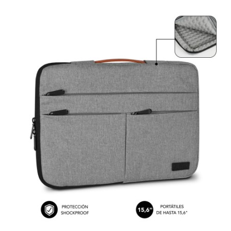 13455-SUBBLIM Funda Air Padding 360 Sleeve 15,6" Light Grey