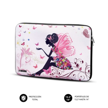 13469-SUBBLIM Funda Ordenador Neopreno Trendy Sleeve Neo Hada 13,3-14"