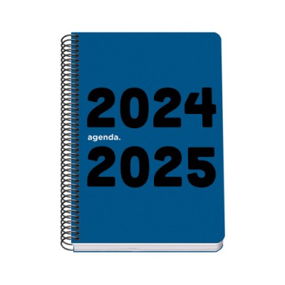 AGENDA ESCOLAR 2024 2025 TAMANO A5 TAPA POLIPROPILENO DiA PaGINA MEMORY BASIC AZUL DOHE 51755