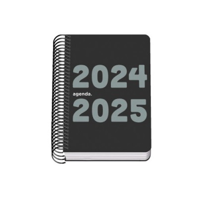 AGENDA ESCOLAR 2024 2025 TAMANO A6 TAPA POLIPROPILENO DiA PaGINA MEMORY BASIC NEGRO DOHE 51766